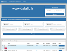 Tablet Screenshot of datalib.fr
